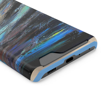 iPhone 13 and Samsung S21, S22 Cases with Card Holder Ft. Abstract Neptune