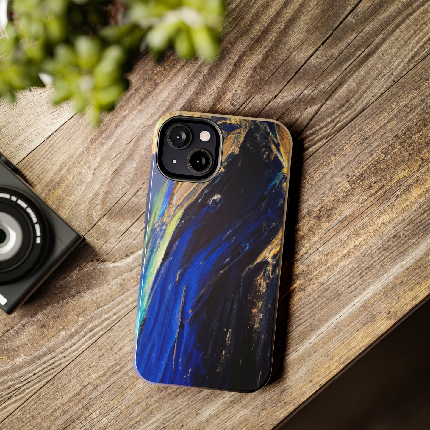 Tough Case-Mate iPhone Case Ft. Acrylic Blue Gold