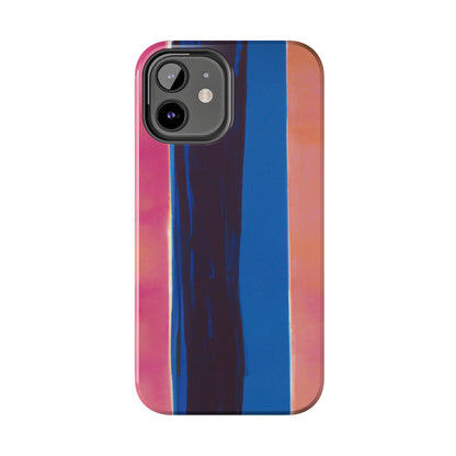 Strong Apple iPhone Case Ft. Minimal Blue Pink