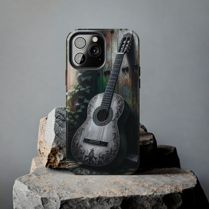 ToughDrop Apple iPhone Case Ft. Greyscale Guitar