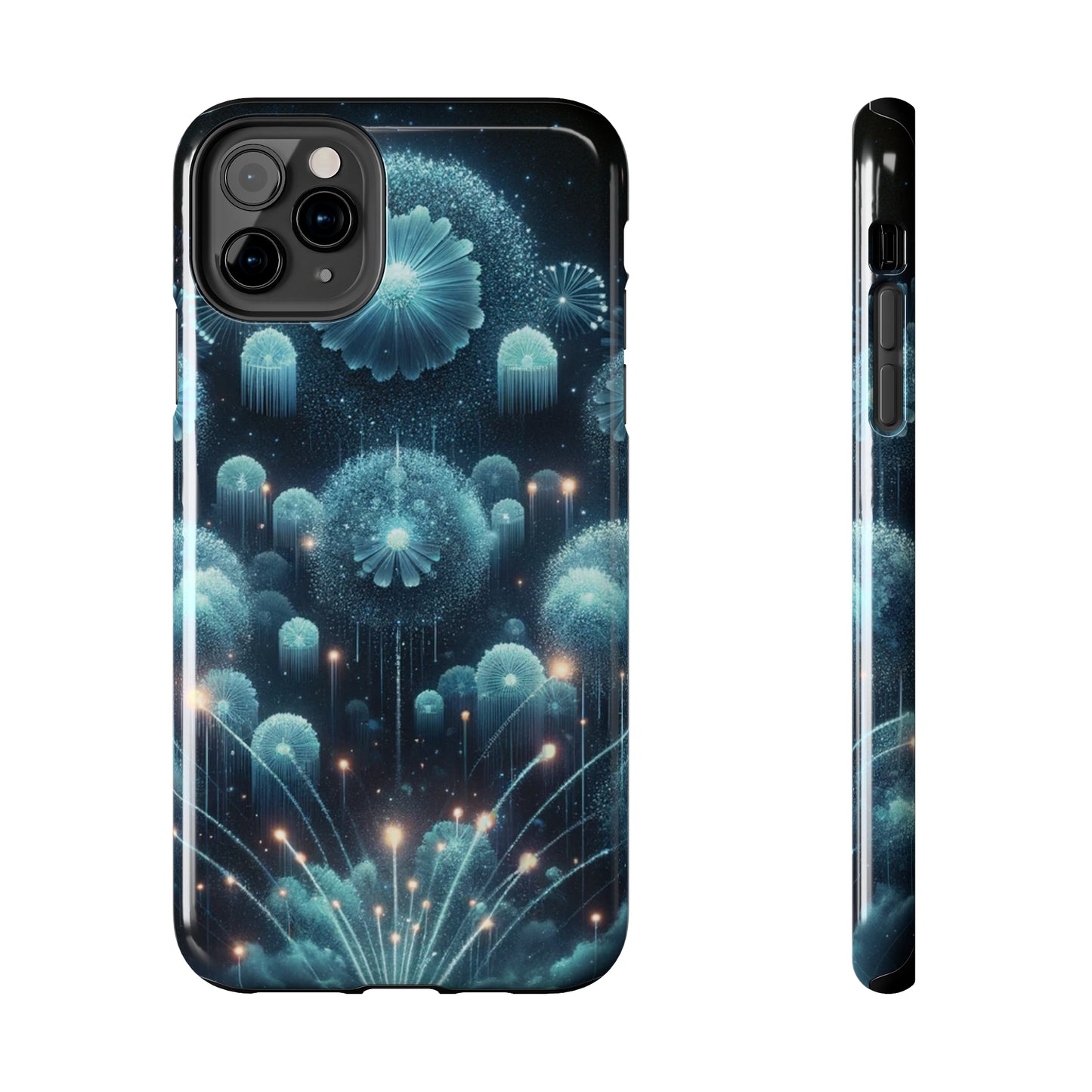 ToughDrop Apple iPhone Case Ft. Blue Dot New Year Fireworks