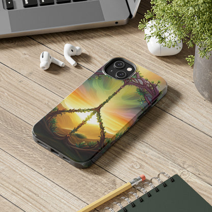 Strong Apple iPhone Case Ft. Peace Sign (Choose Peace)