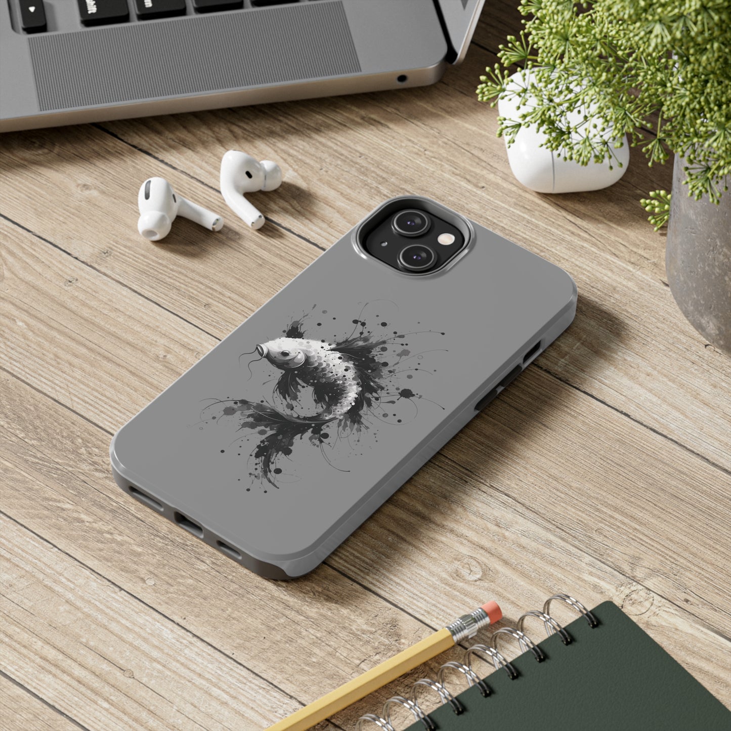 ToughDrop Apple iPhone Case Ft. Ink Blot Koi