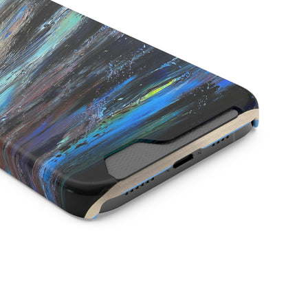 iPhone 13 and Samsung S21, S22 Cases with Card Holder Ft. Abstract Neptune