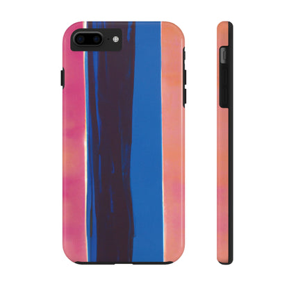 Strong Apple iPhone Case Ft. Minimal Blue Pink