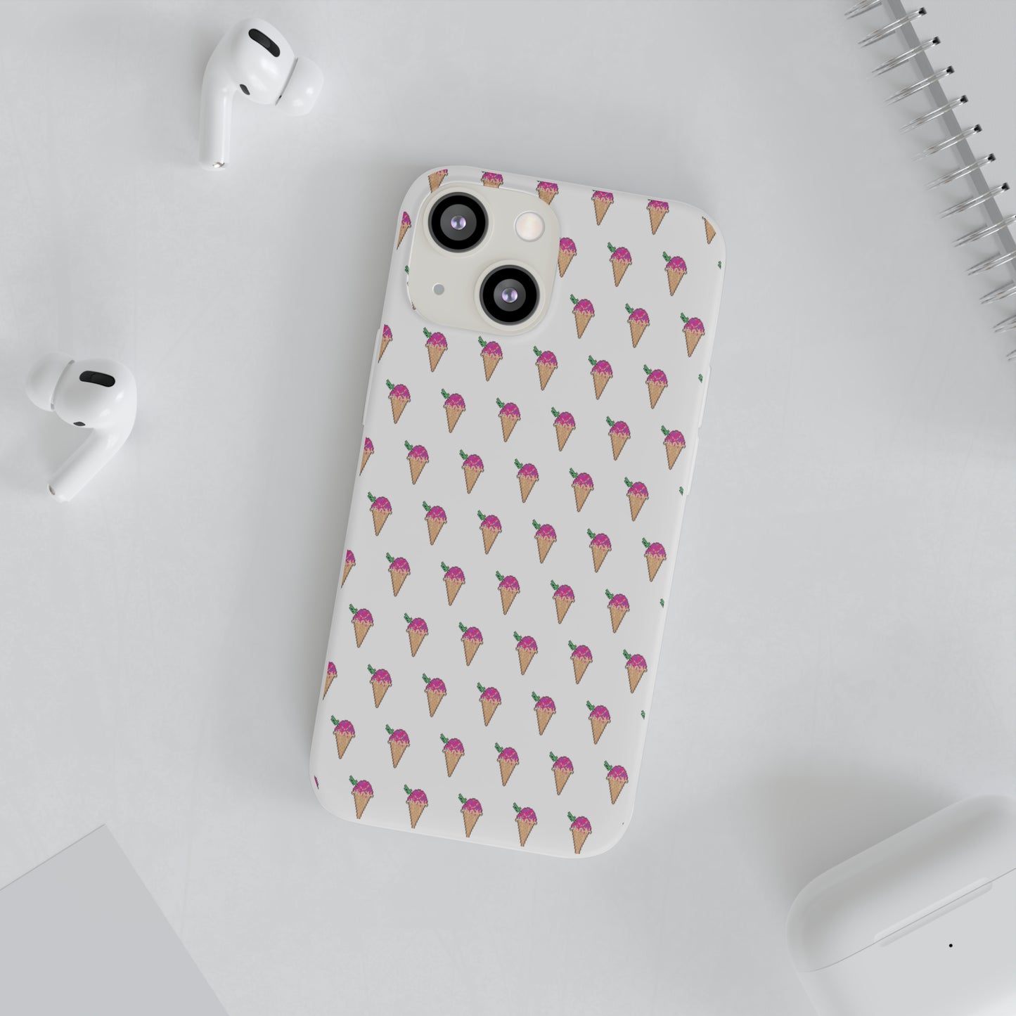 Clear, Flexible iPhone and Samsung Cases Ft. Pixel Cone