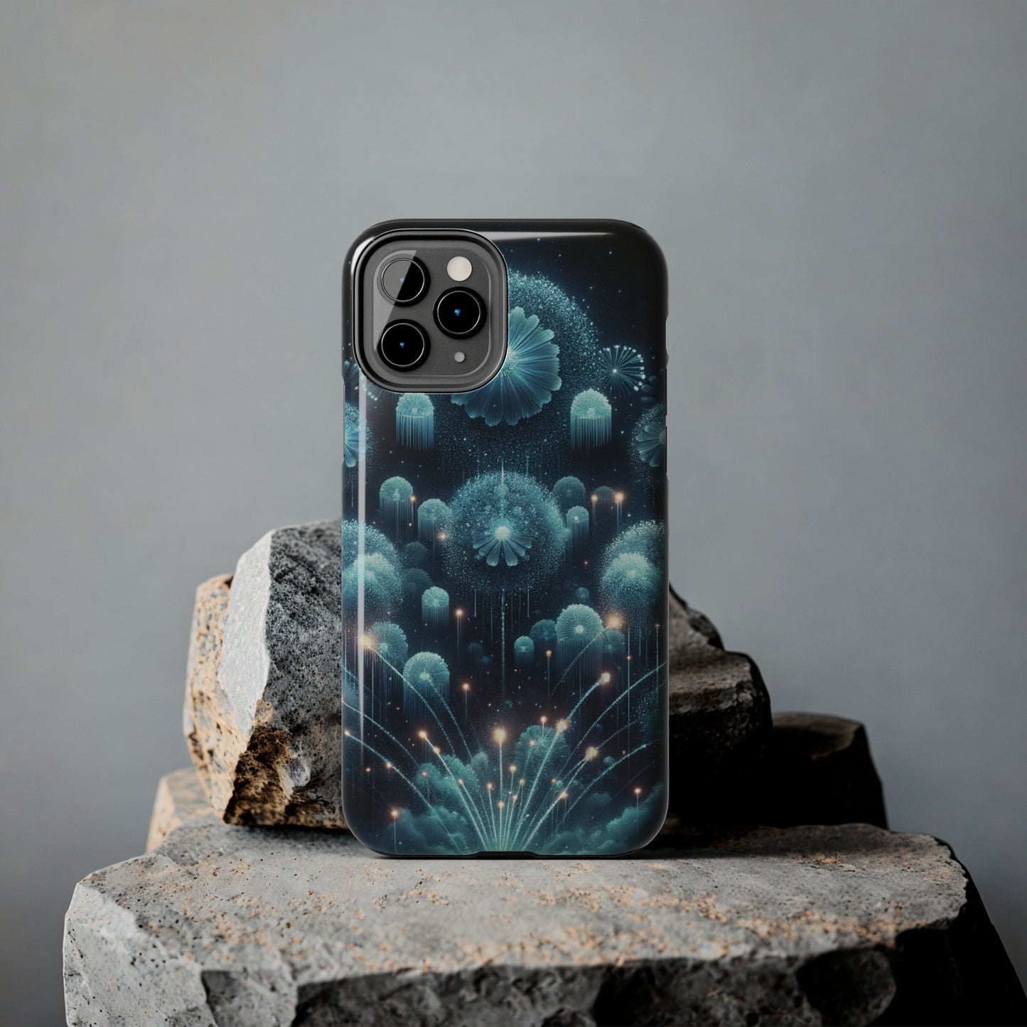 ToughDrop Apple iPhone Case Ft. Blue Dot New Year Fireworks