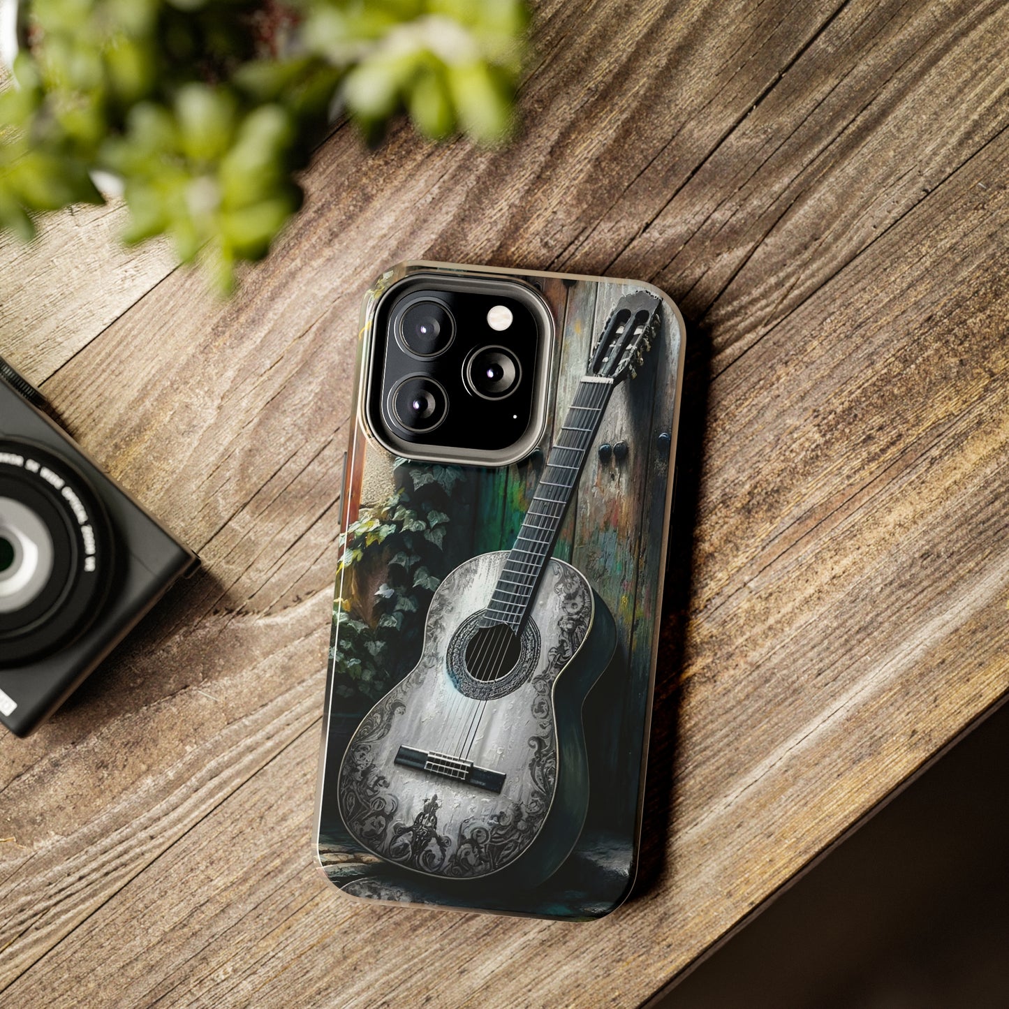 ToughDrop Apple iPhone Case Ft. Greyscale Guitar