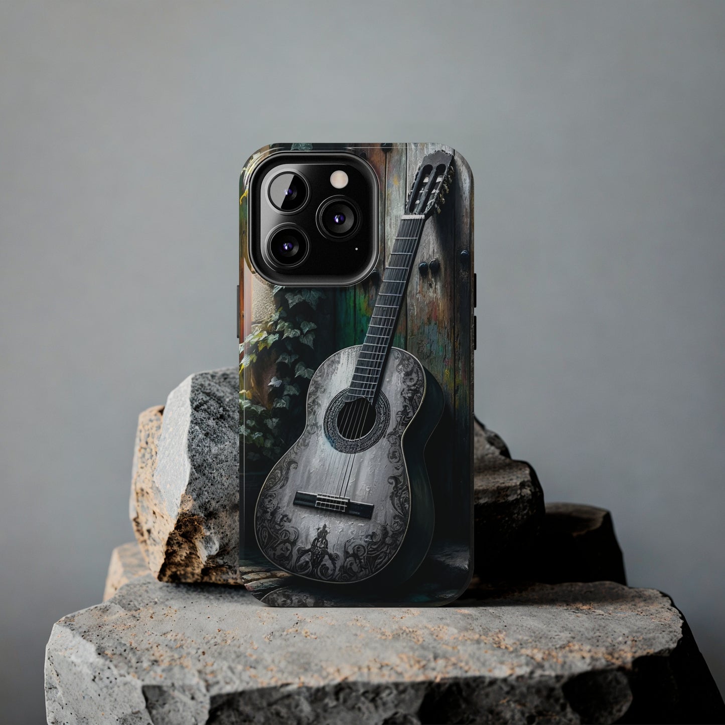 ToughDrop Apple iPhone Case Ft. Greyscale Guitar