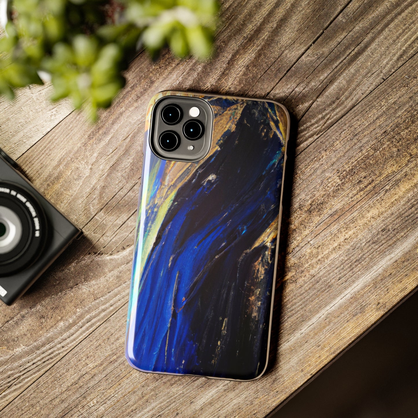 Tough Case-Mate iPhone Case Ft. Acrylic Blue Gold