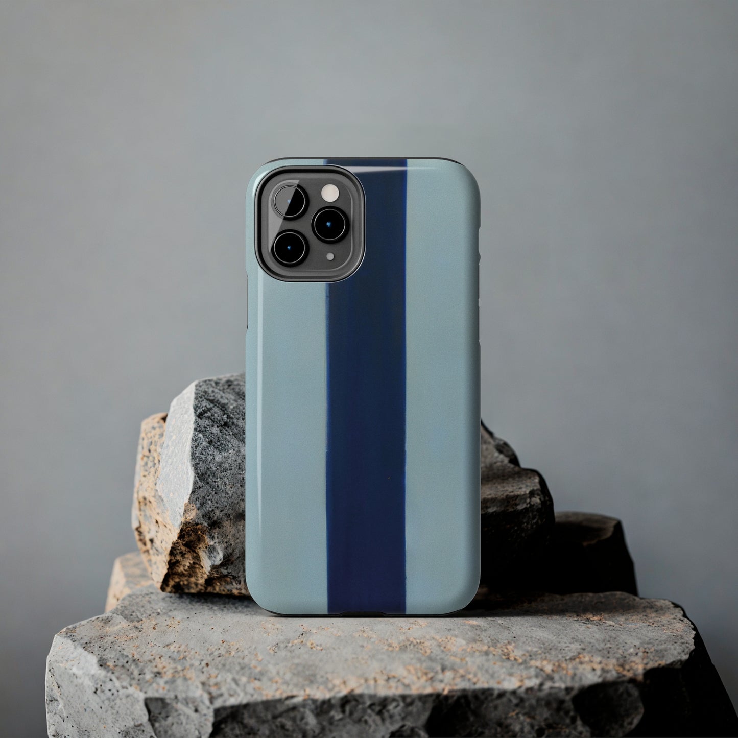 Strong Apple iPhone Case Ft. Minimal Blue Stripe