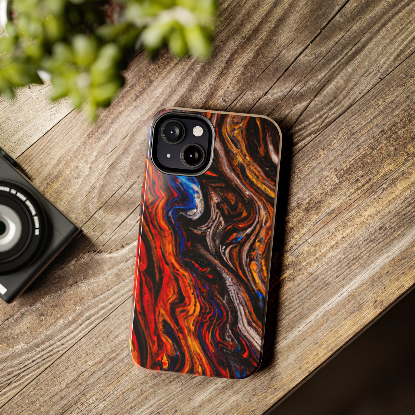 Tough Apple iPhone Case Ft. Abstract Petrified Wood