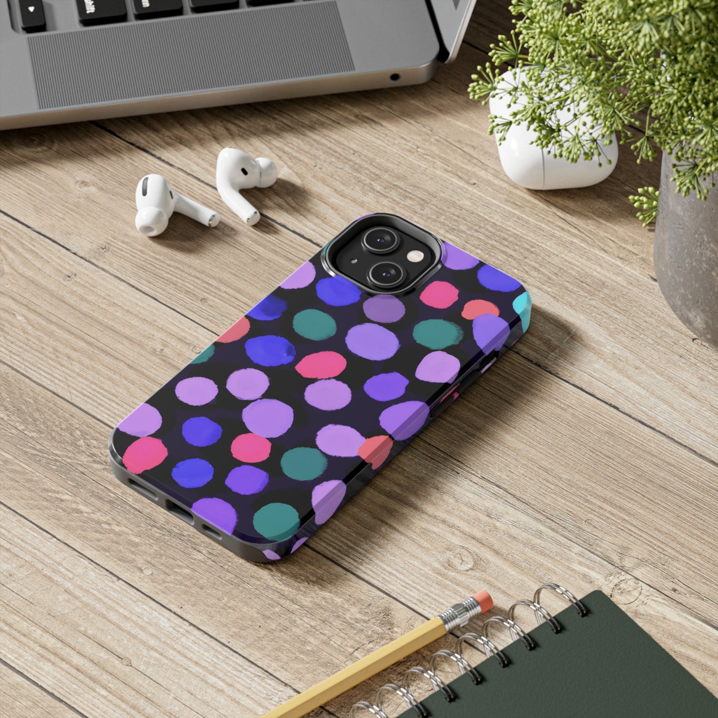 Tough Case-Mate iPhone Case Ft. Purple Dots