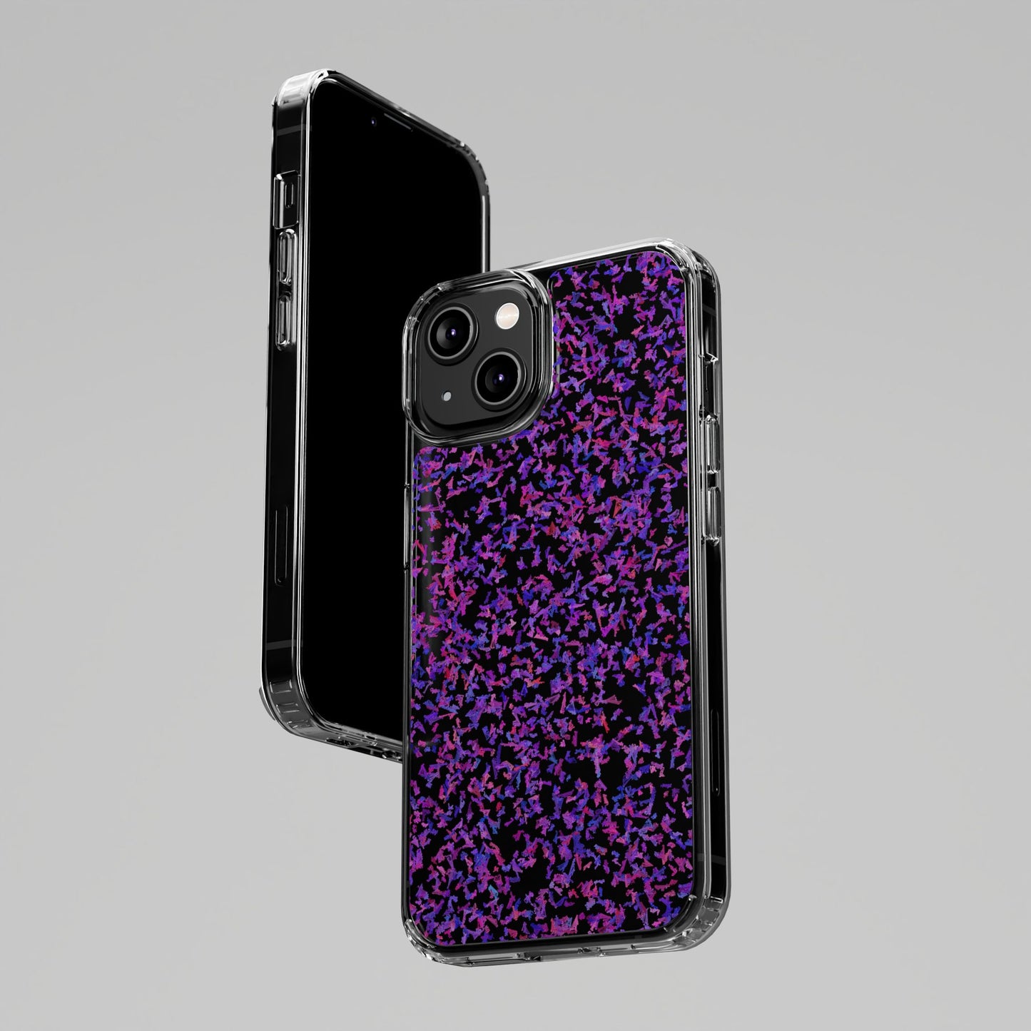 Clear iPhone and Android Cases Ft. Purple Leaves