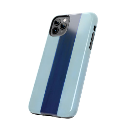 Strong Apple iPhone Case Ft. Minimal Blue Stripe