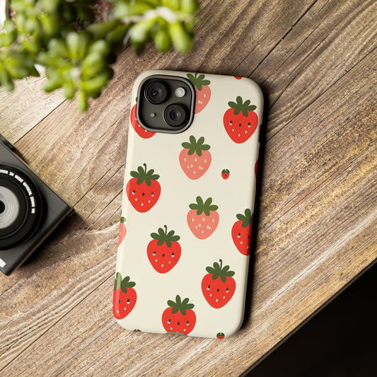 Tough Phone Case Ft. Strawberry Cutes