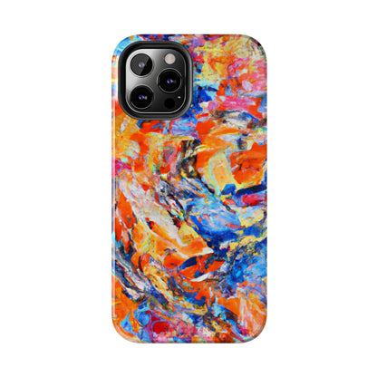 Tough Apple iPhone Case Ft. Abstract Blue and Orange