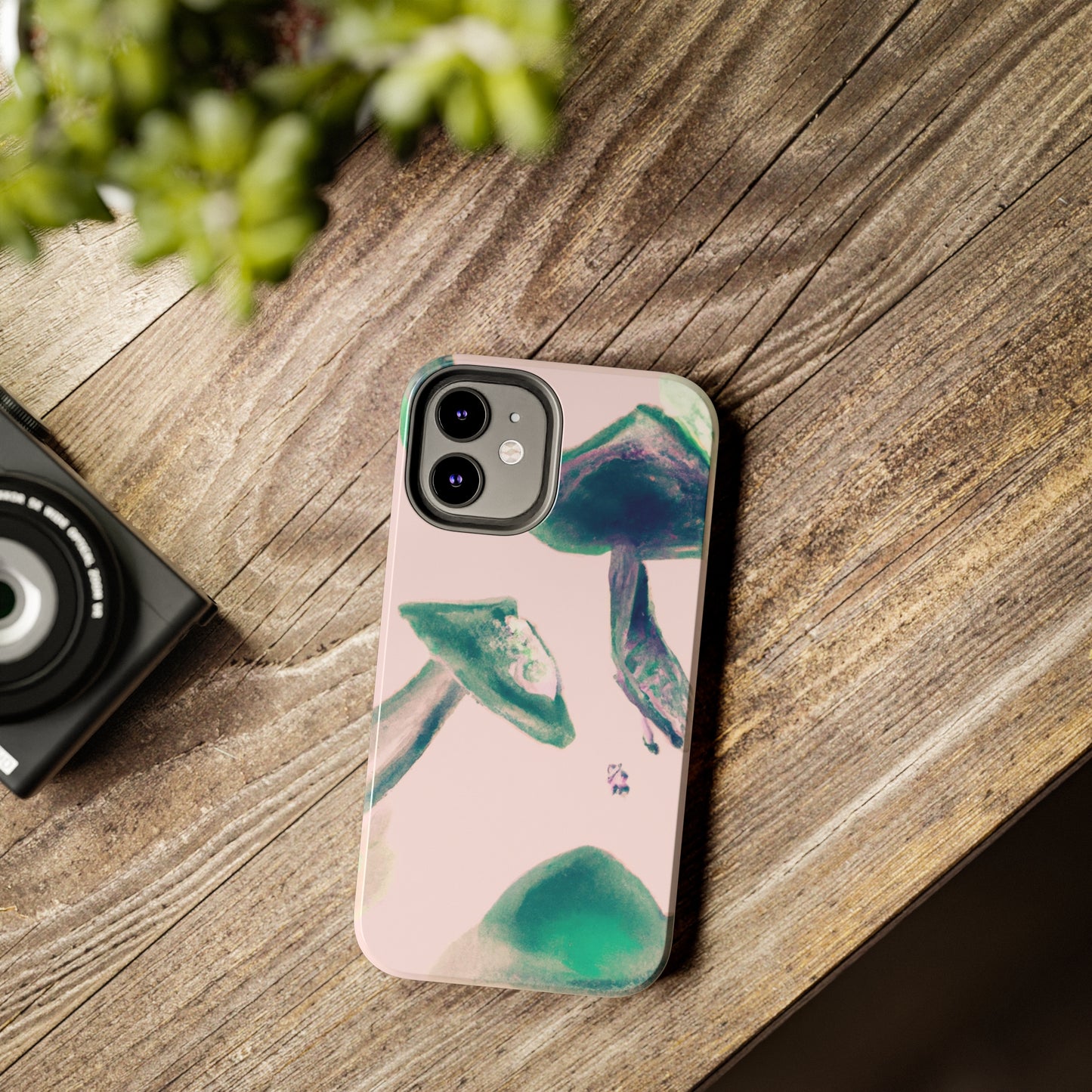 Tough Apple iPhone Cases Ft. Green Mushrooms