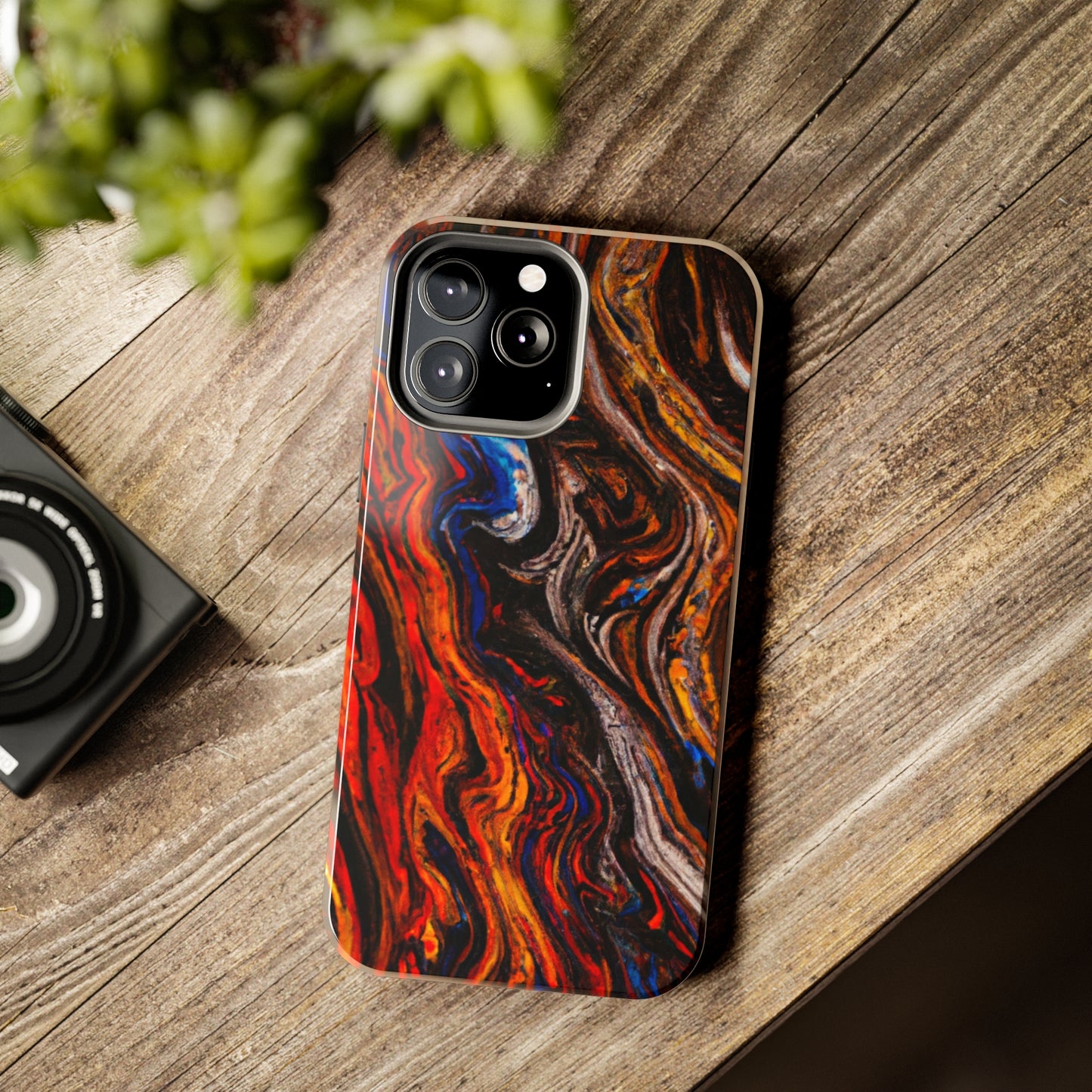 Tough Apple iPhone Case Ft. Abstract Petrified Wood