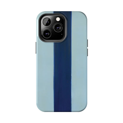 Strong Apple iPhone Case Ft. Minimal Blue Stripe