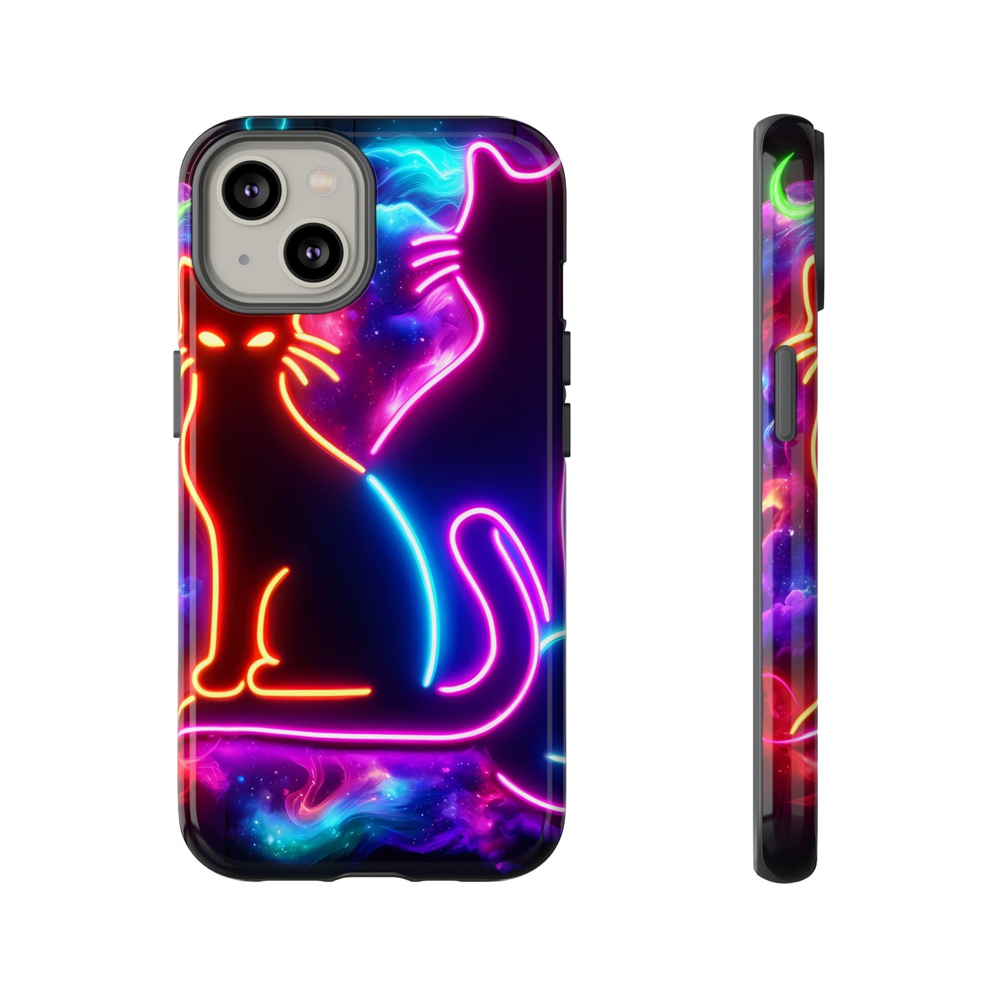 Tough Phone Case Ft. Neon Cats