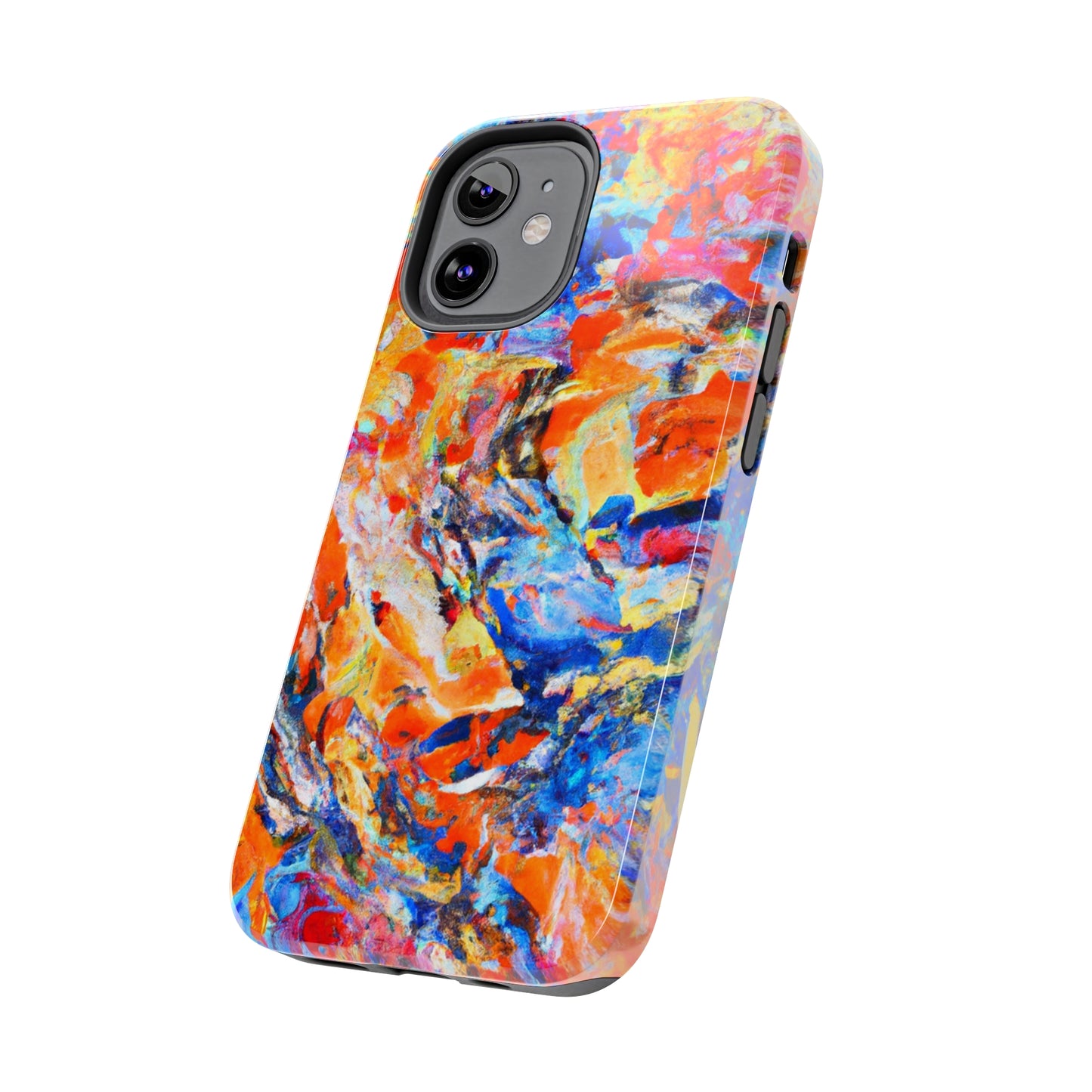 Tough Apple iPhone Case Ft. Abstract Blue and Orange