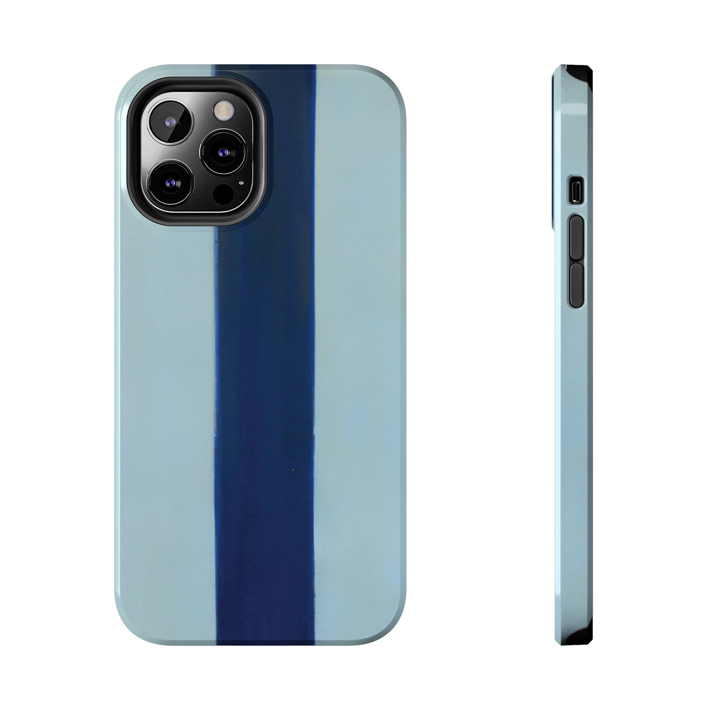 Strong Apple iPhone Case Ft. Minimal Blue Stripe