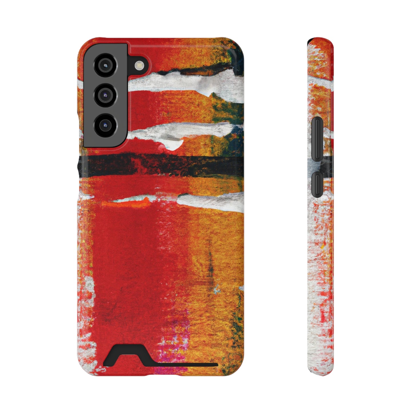 iPhone 13 and Samsung S21, S22 Cases with Card Holder Ft. Abstract New Mexico Desert