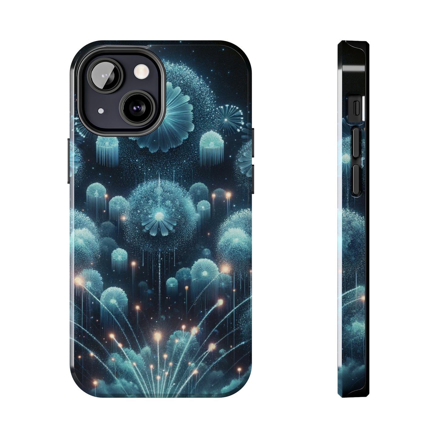 ToughDrop Apple iPhone Case Ft. Blue Dot New Year Fireworks