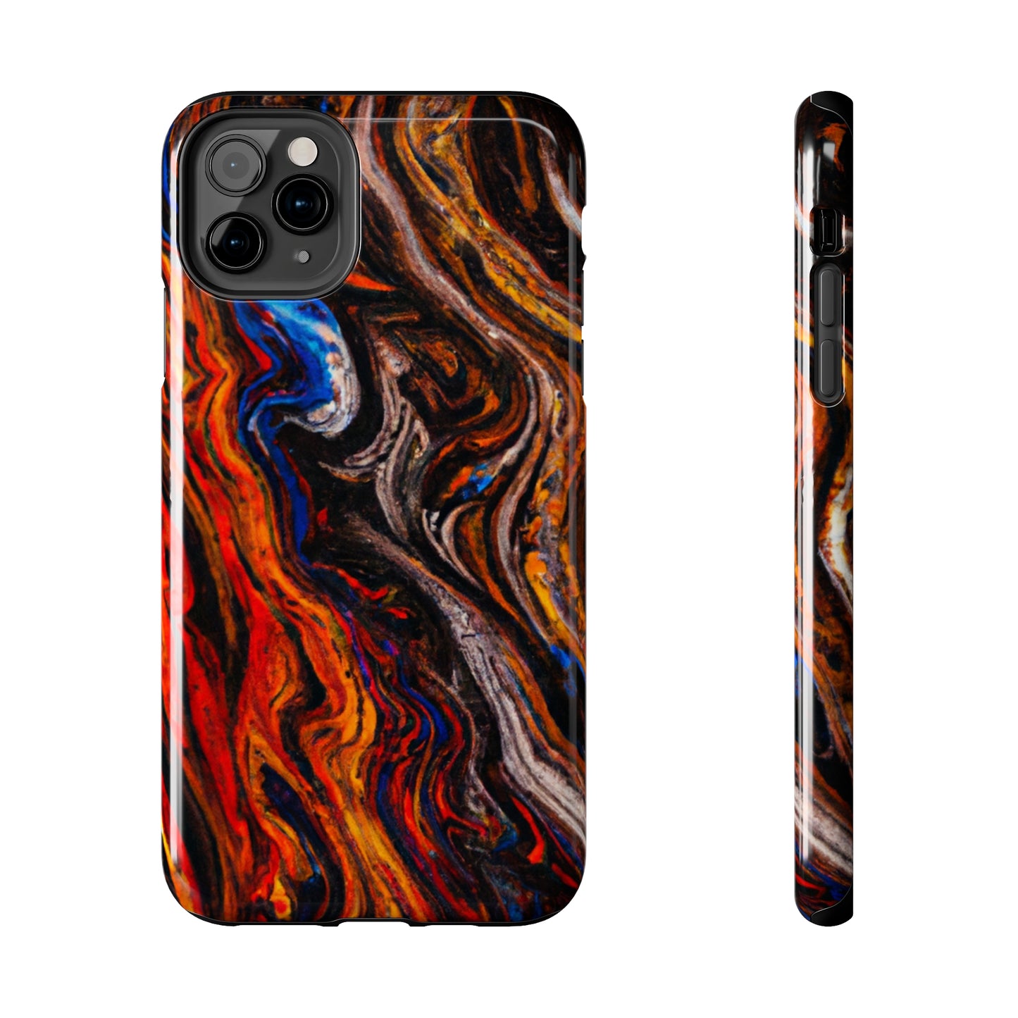 Tough Apple iPhone Case Ft. Abstract Petrified Wood