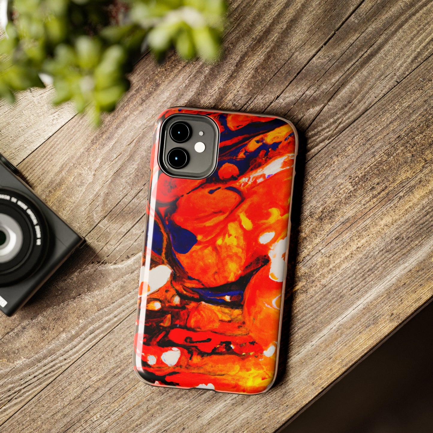 Tough Apple iPhone Cases Ft. Abstract Halloween Pumpkin