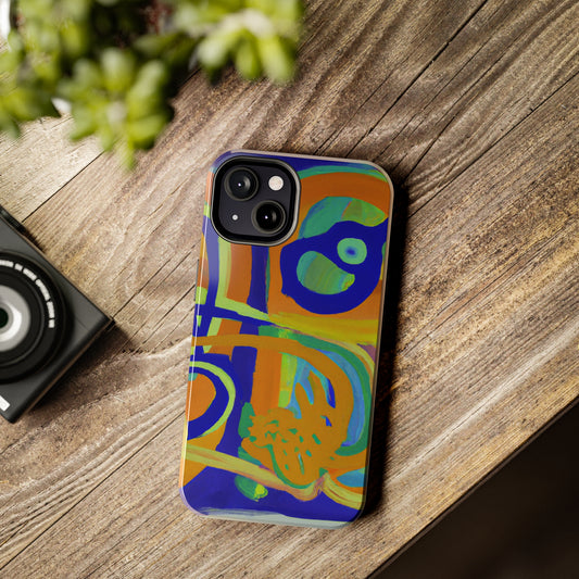 Tough Case-Mate iPhone Case Ft. Blue Orange Curves