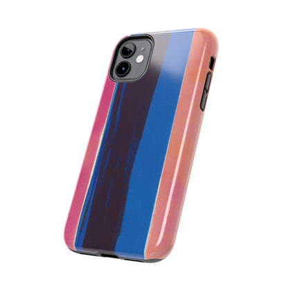 Strong Apple iPhone Case Ft. Minimal Blue Pink