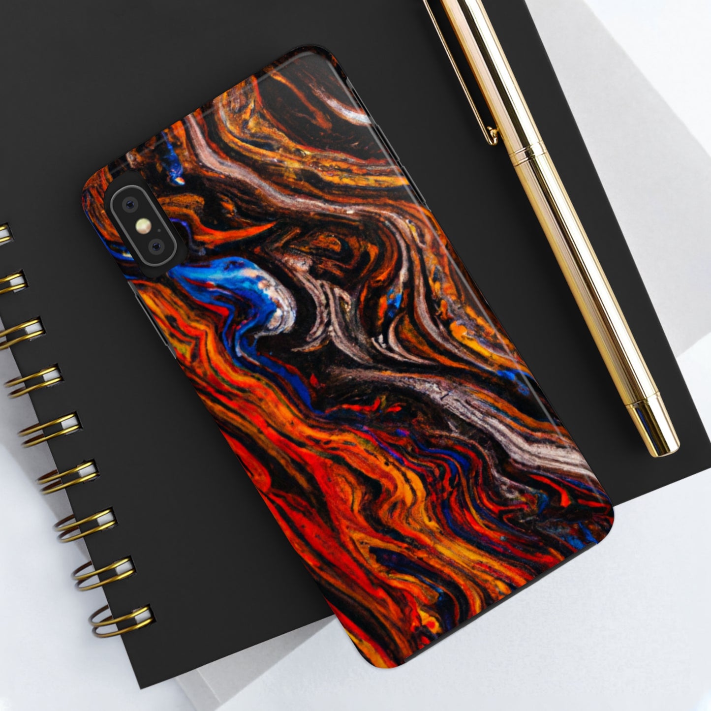 Tough Apple iPhone Case Ft. Abstract Petrified Wood