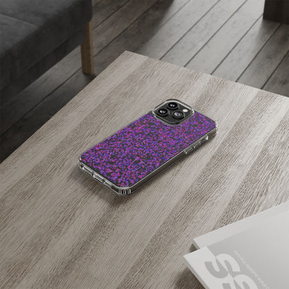 Clear iPhone and Android Cases Ft. Purple Leaves