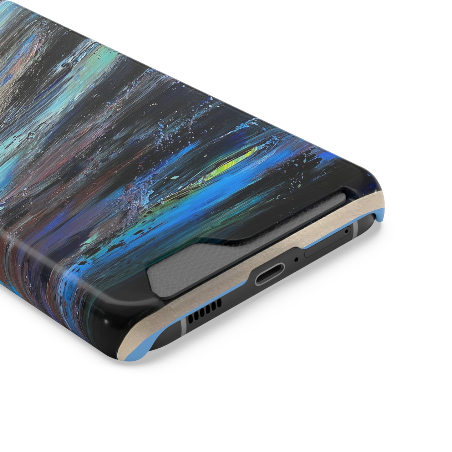 iPhone 13 and Samsung S21, S22 Cases with Card Holder Ft. Abstract Neptune