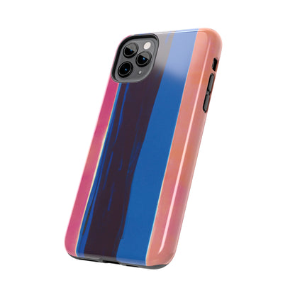 Strong Apple iPhone Case Ft. Minimal Blue Pink