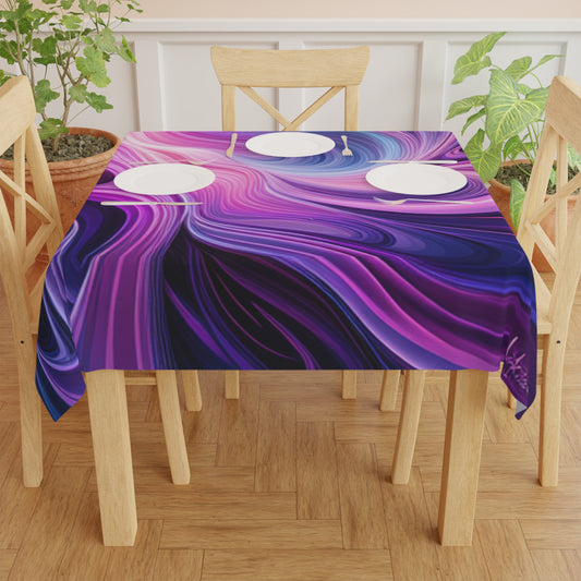 Purple Aesthetic Tablecloth (Square, Polyester)