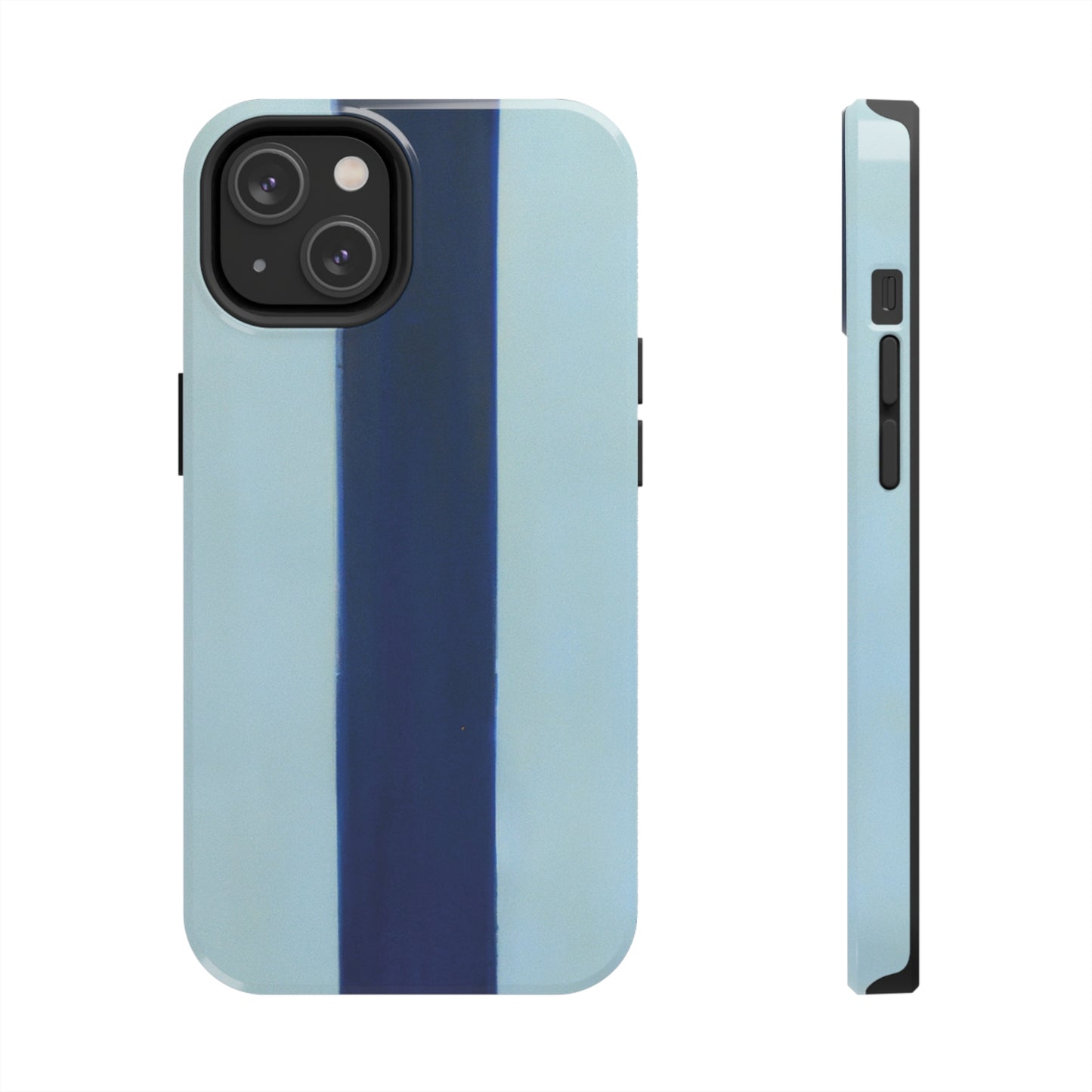 Strong Apple iPhone Case Ft. Minimal Blue Stripe