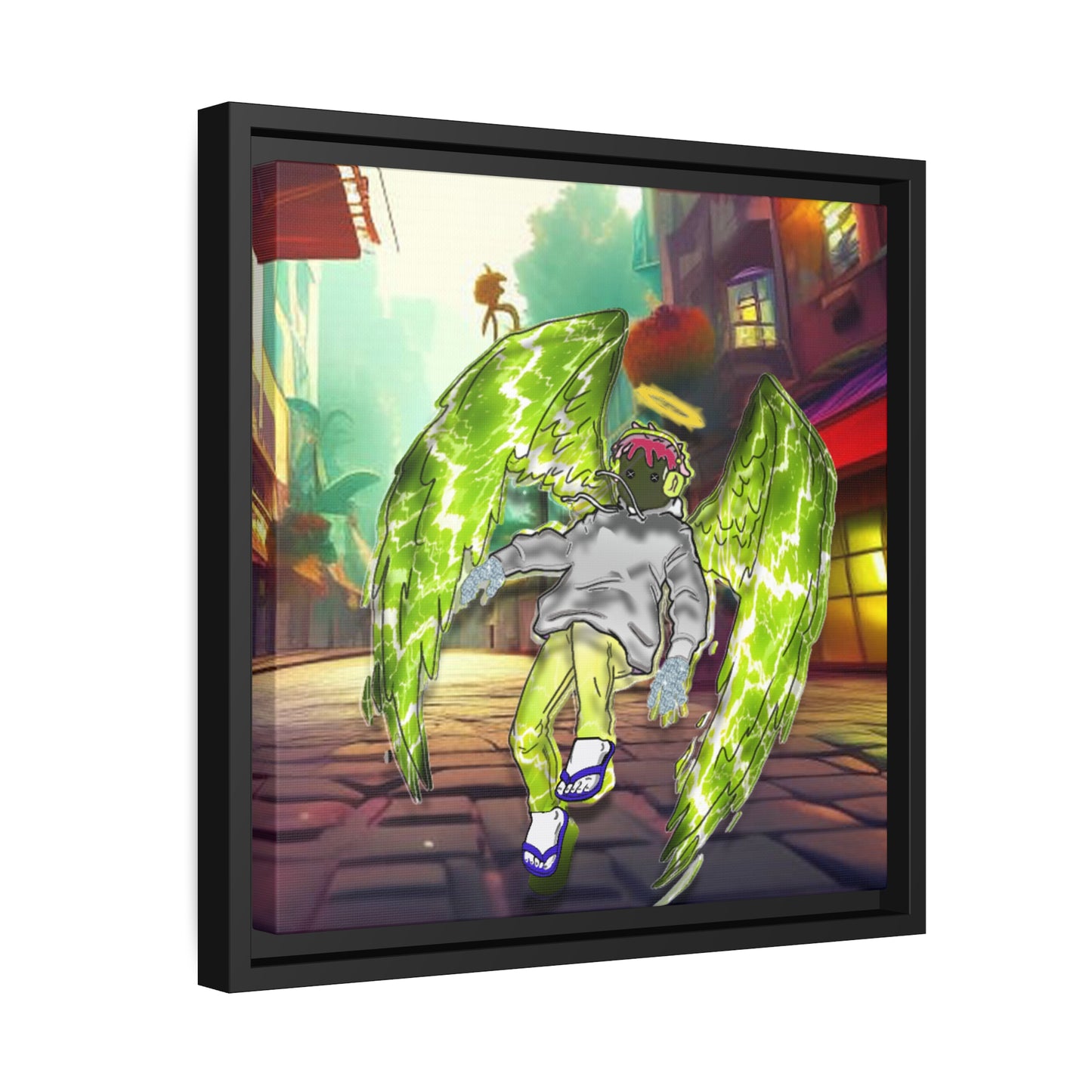 14" Square Framed Canvas: Anxel XRPL NFT 70 by GkongX