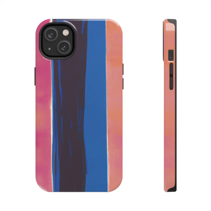 Strong Apple iPhone Case Ft. Minimal Blue Pink