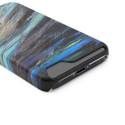 iPhone 13 and Samsung S21, S22 Cases with Card Holder Ft. Abstract Neptune