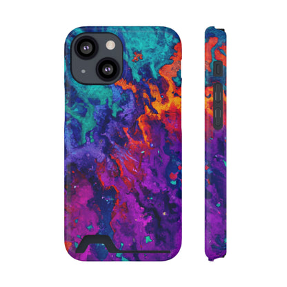 iPhone and Samsung Cases with Card Holder Ft. Ice Flame