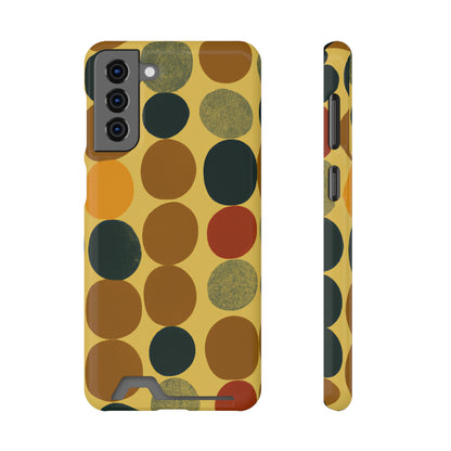 iPhone 13 and Samsung S21, S22 Cases with Card Holder Ft. Autumn Circles