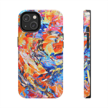 Tough Apple iPhone Case Ft. Abstract Blue and Orange