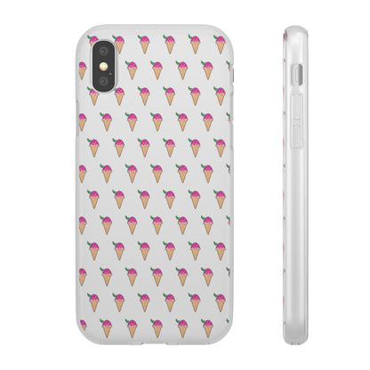 Clear, Flexible iPhone and Samsung Cases Ft. Pixel Cone