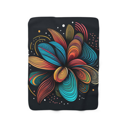 Astral Bloom Sherpa Fleece Blanket