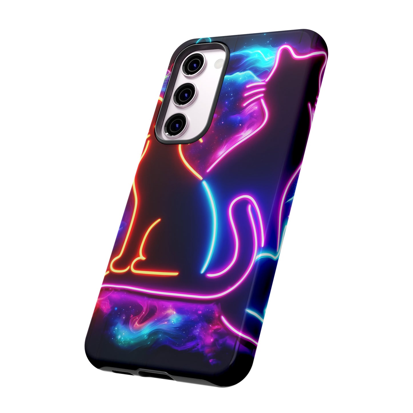 Tough Phone Case Ft. Neon Cats