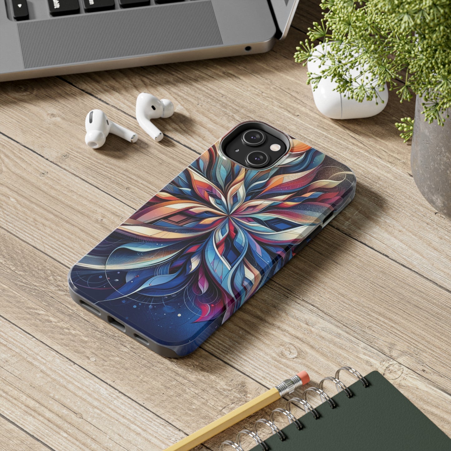 ToughDrop Apple iPhone Case Ft. Abstract Snowflake