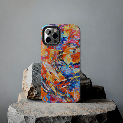 Tough Apple iPhone Case Ft. Abstract Blue and Orange